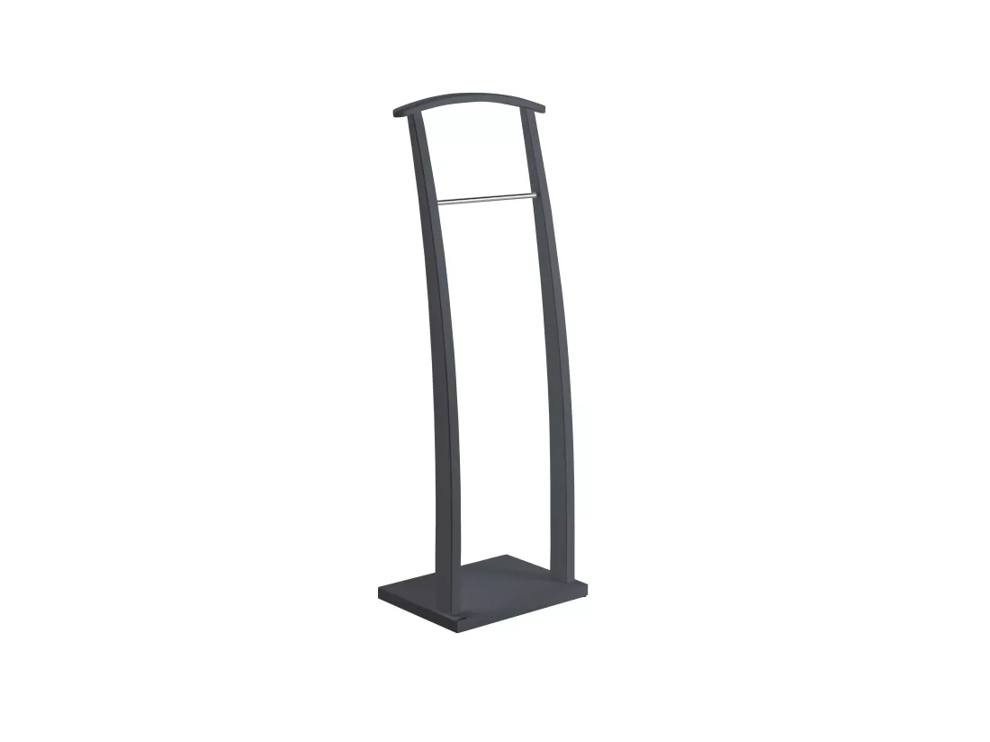 Valet de nuit - H117cm x L40cm x P28cm - hêtre massif gris graphite - Curves