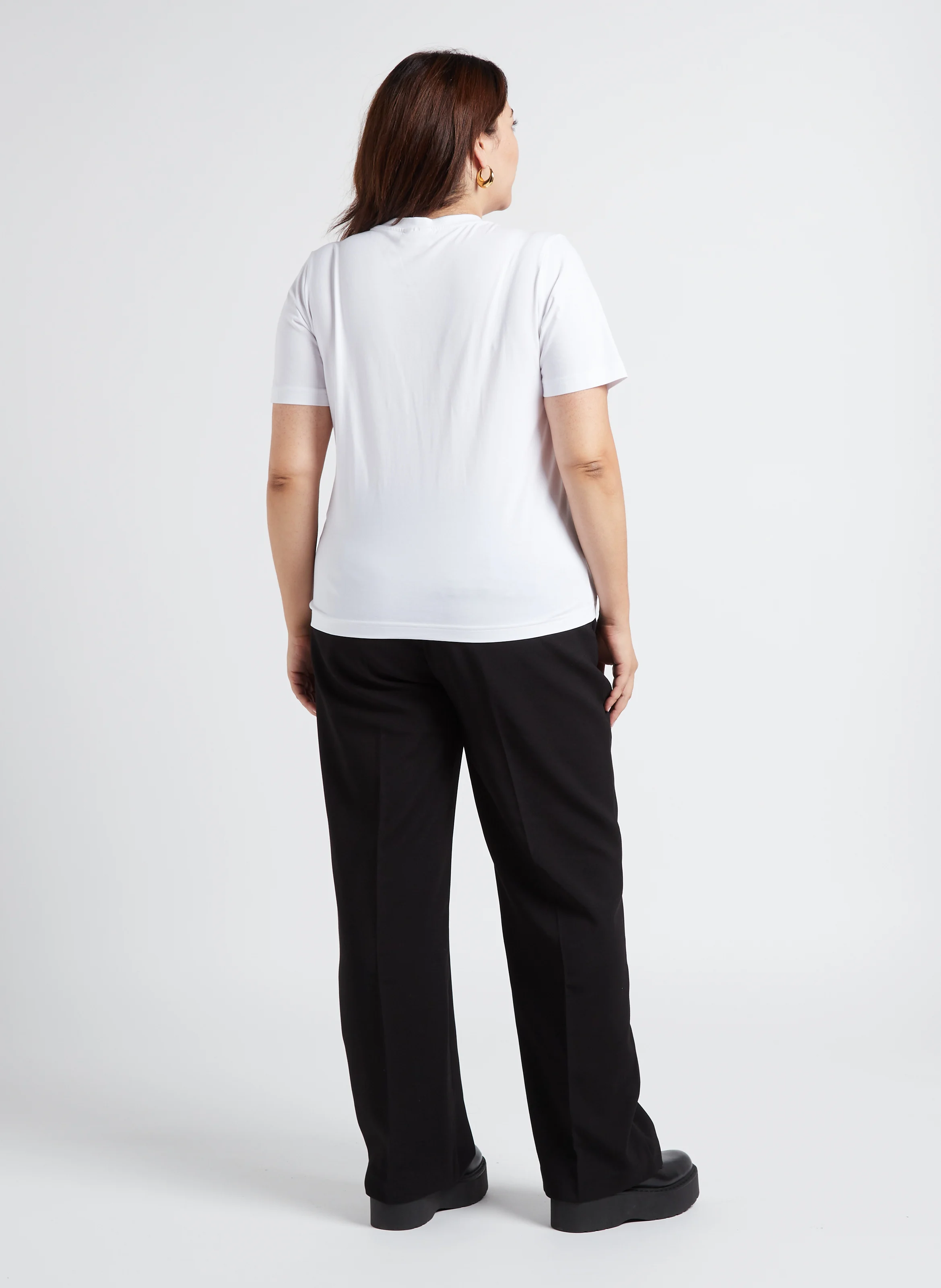 Pantalon droit stretch | Noir