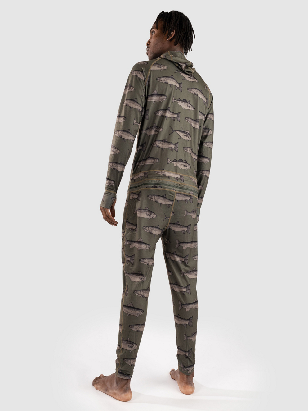 Airblaster Classic Ninja Base Layer Suit olive fish