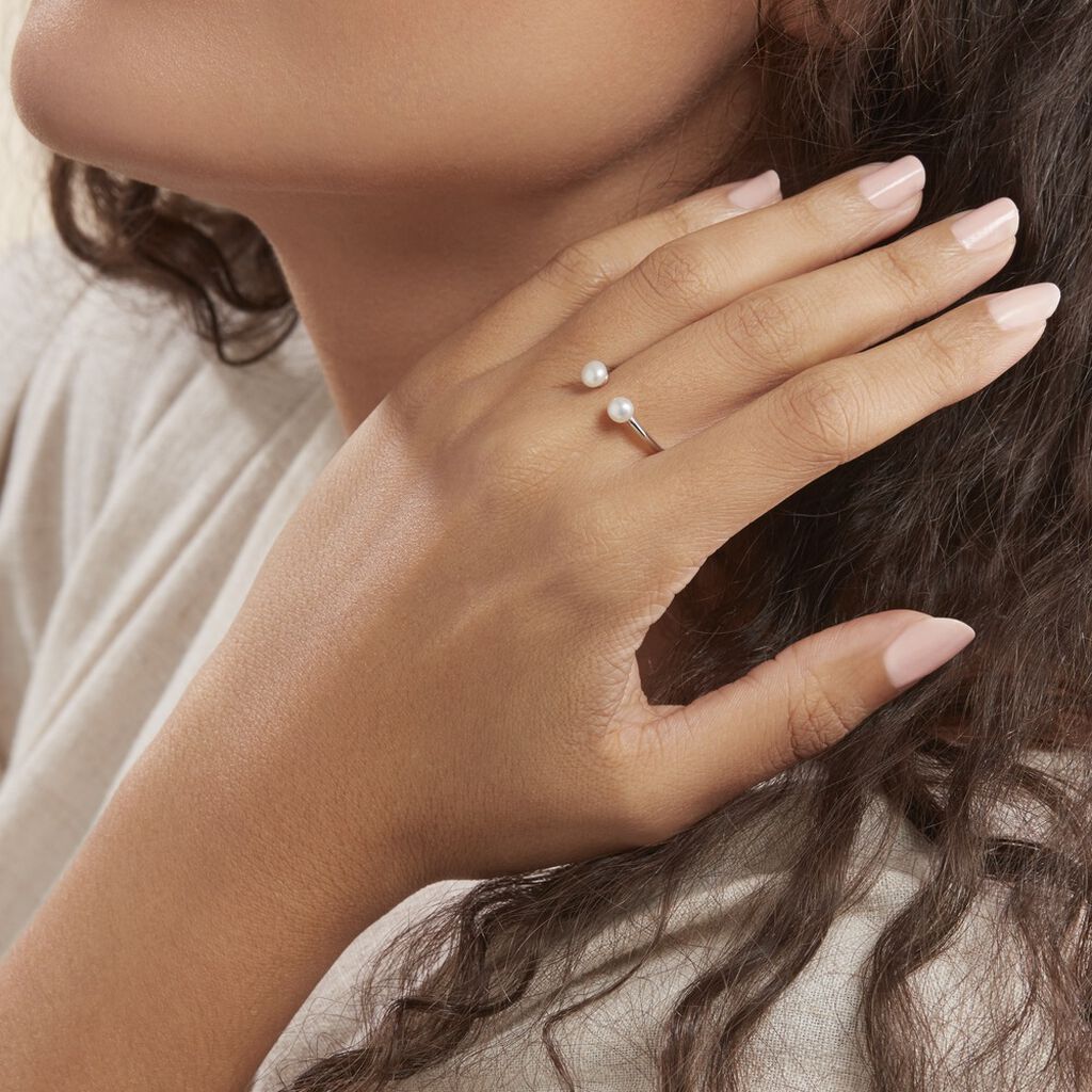 Bague Ull Argent Blanc Perle De Culture