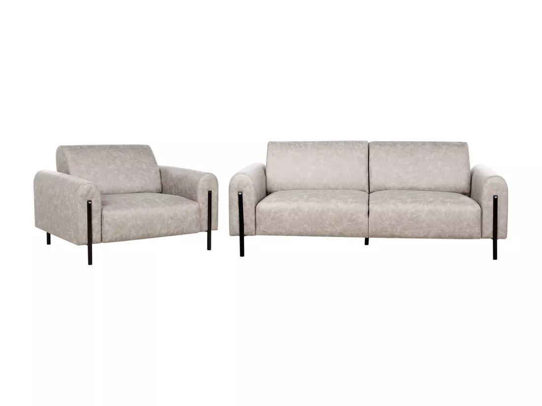 Fauteuil ASKIM Tissu Gris clair