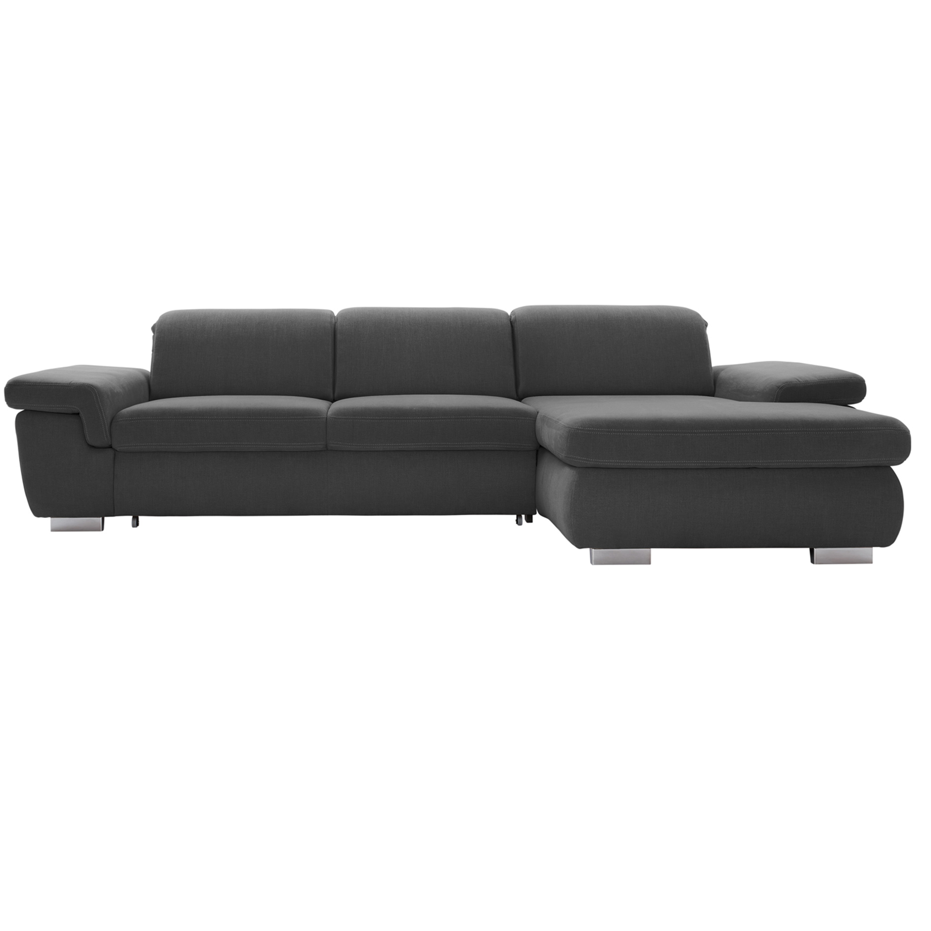 polsterpower Boxspringsofa - Miro grau - Basismodell - Recamiere rechts