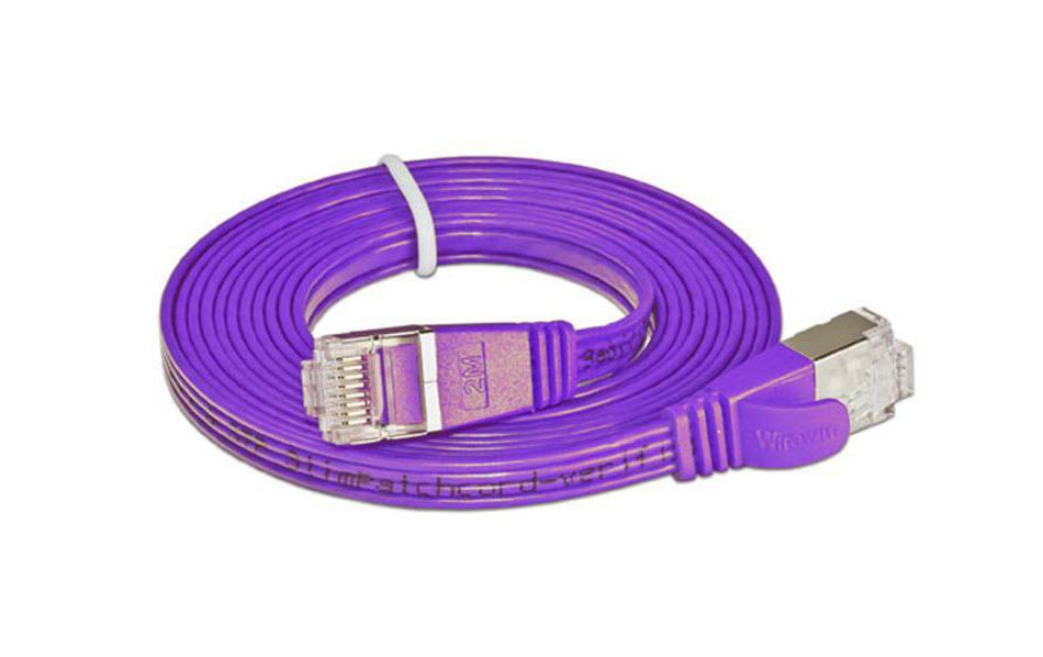 Slimpatchkabel RJ-45 - RJ-45, Cat 6, STP, 1.5 m, ViolettGeschirmtes Twisted-Pair-Kabel (STP) mit Klinkenschutz