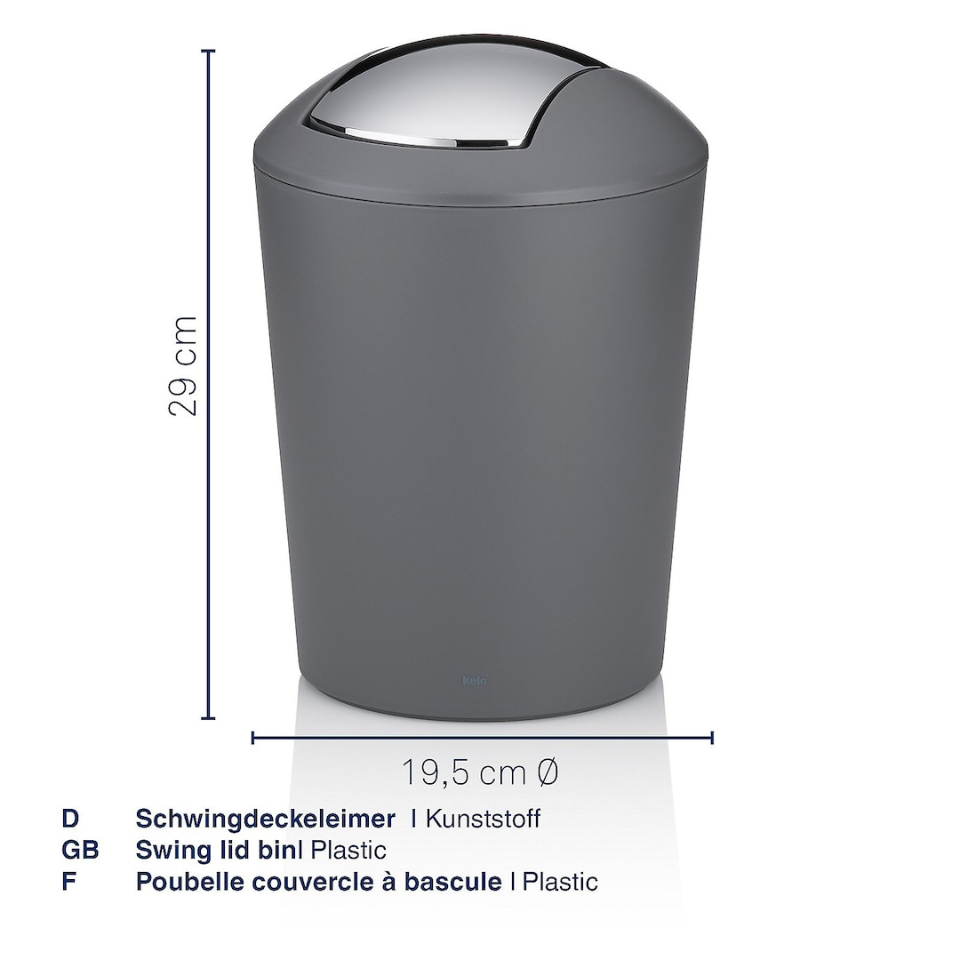 kela Mülleimer MARTA 1700 ml schwarz