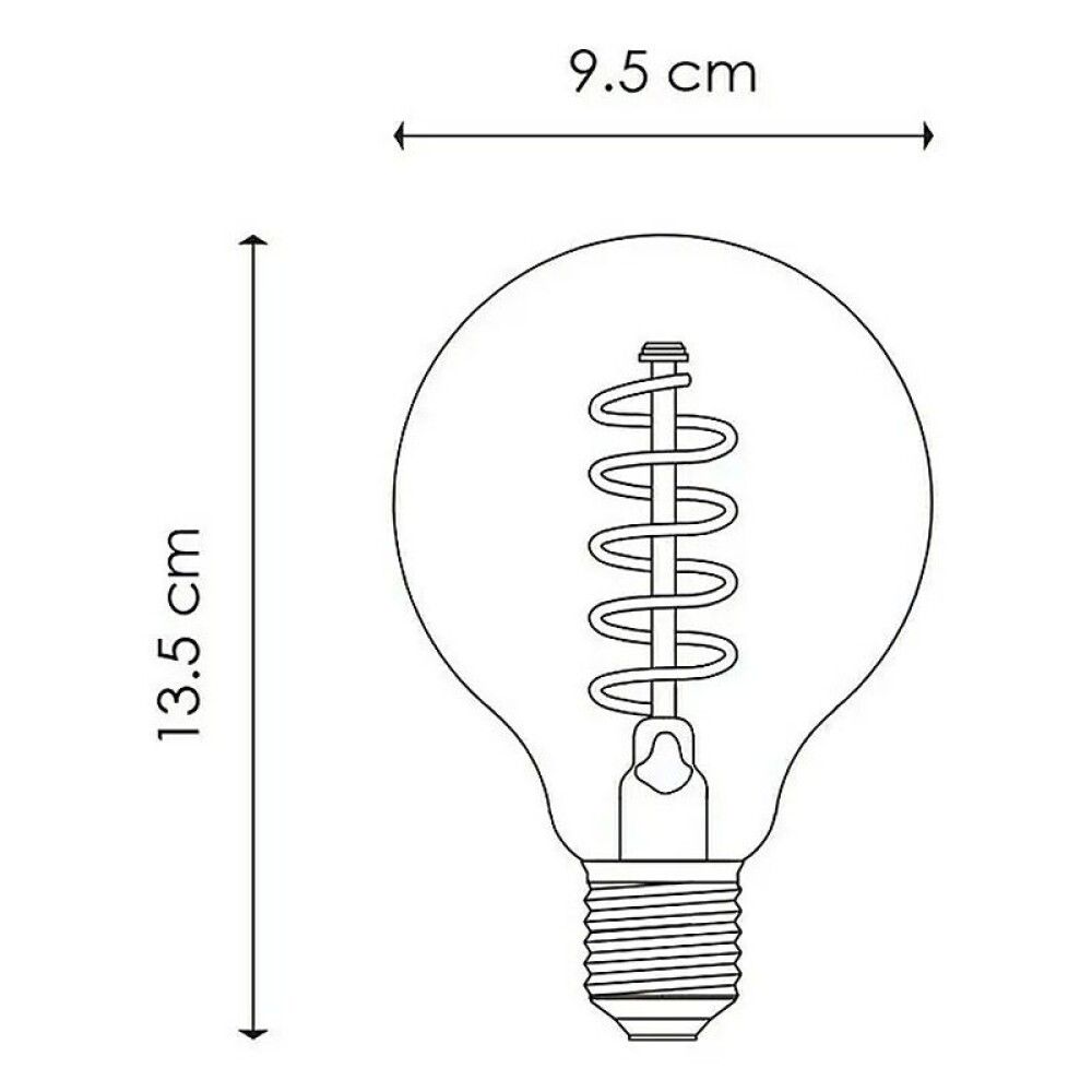 LYSPÆREHOME SWEET HOME GLOBE VARMHVIT LED G95 E27 4W
