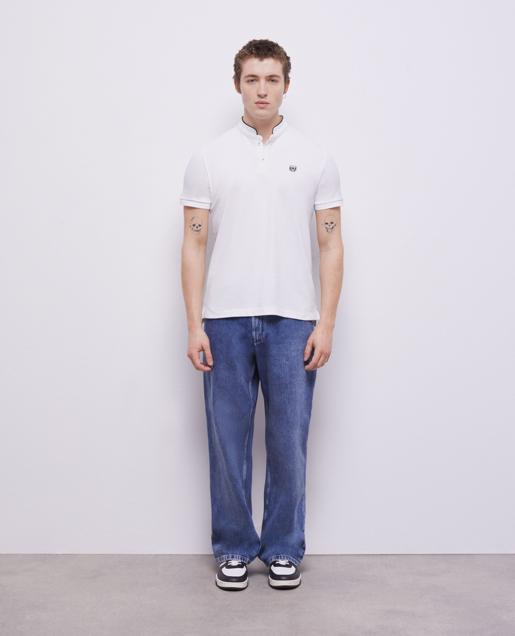 Polo col officier blanc