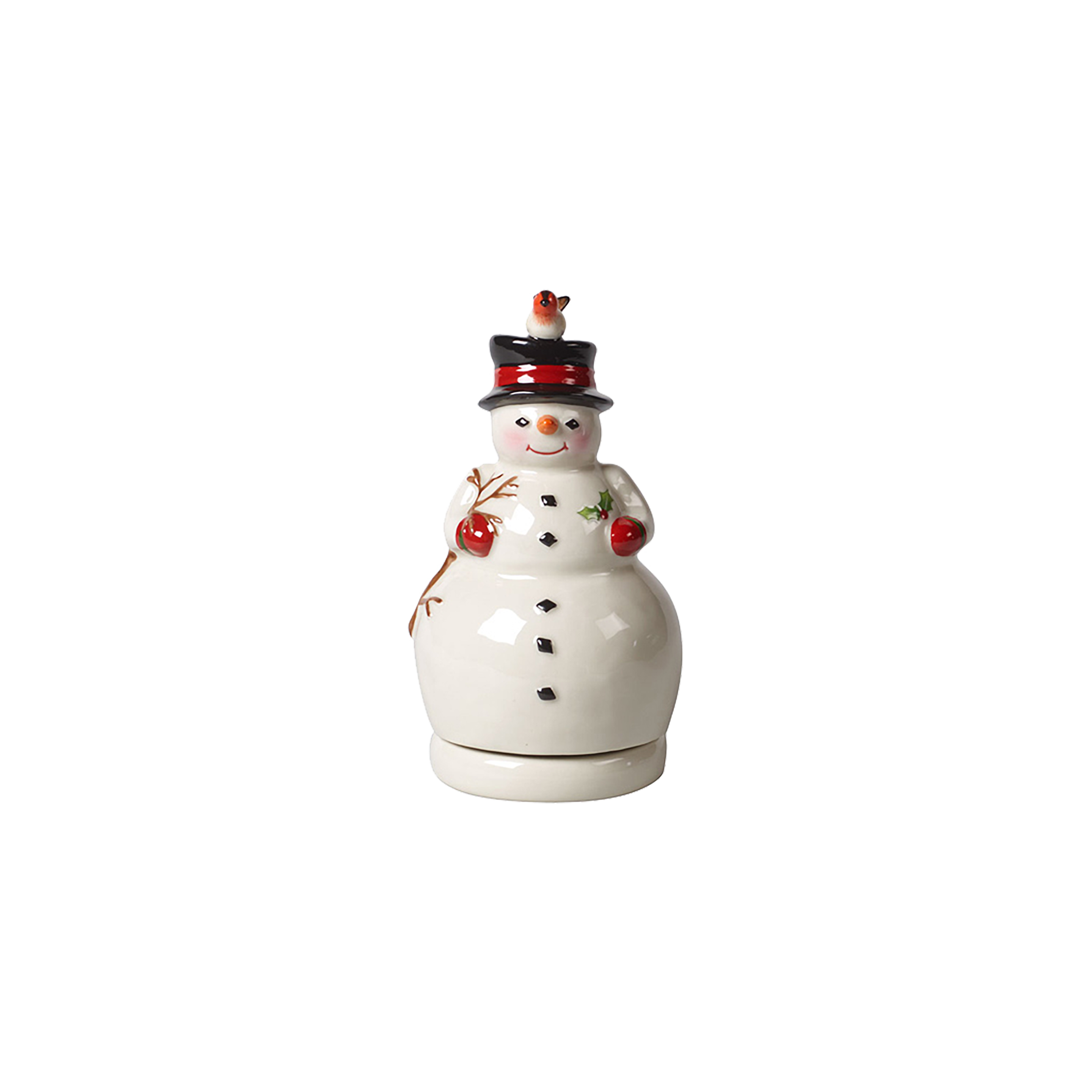 Nostalgic Melody Christmas music box White, 3.2'' x 3.2'' x 6''