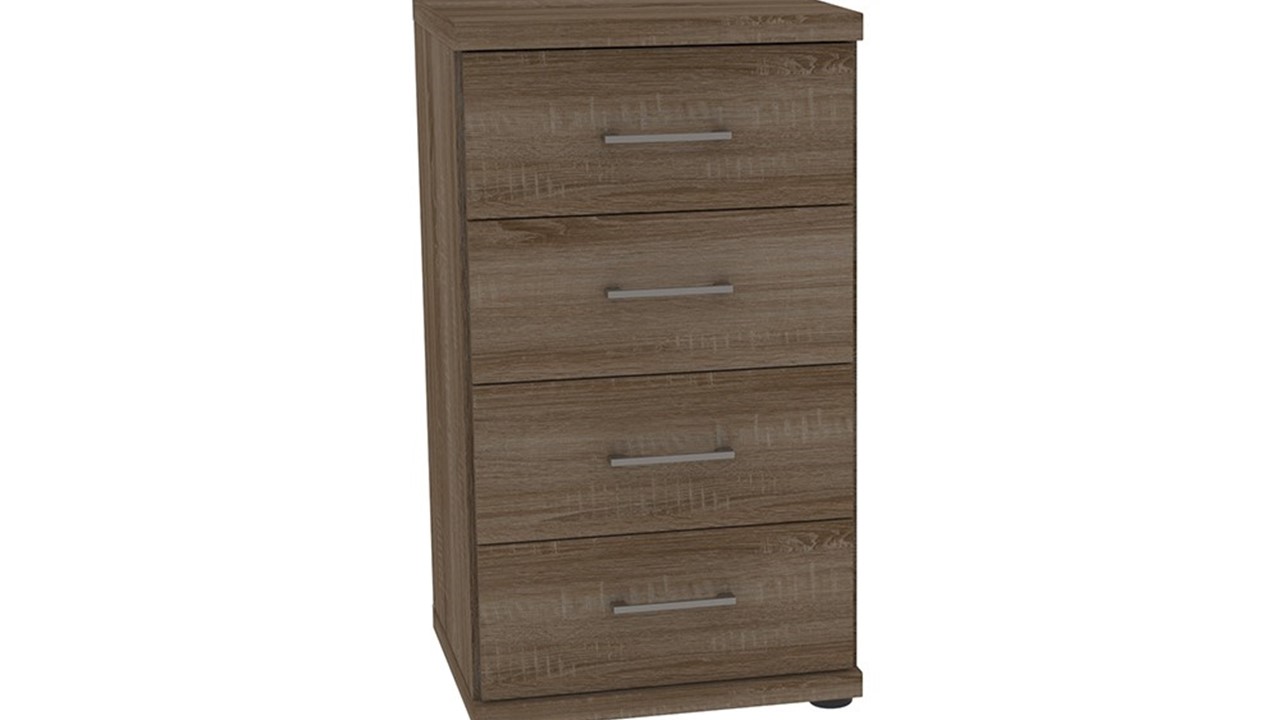 Commode Bienne met 4 laden truffel eiken