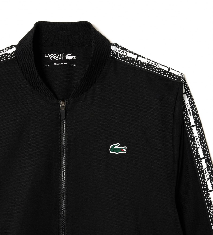 Conjunto de tênis Lacoste preto em tecido reciclado