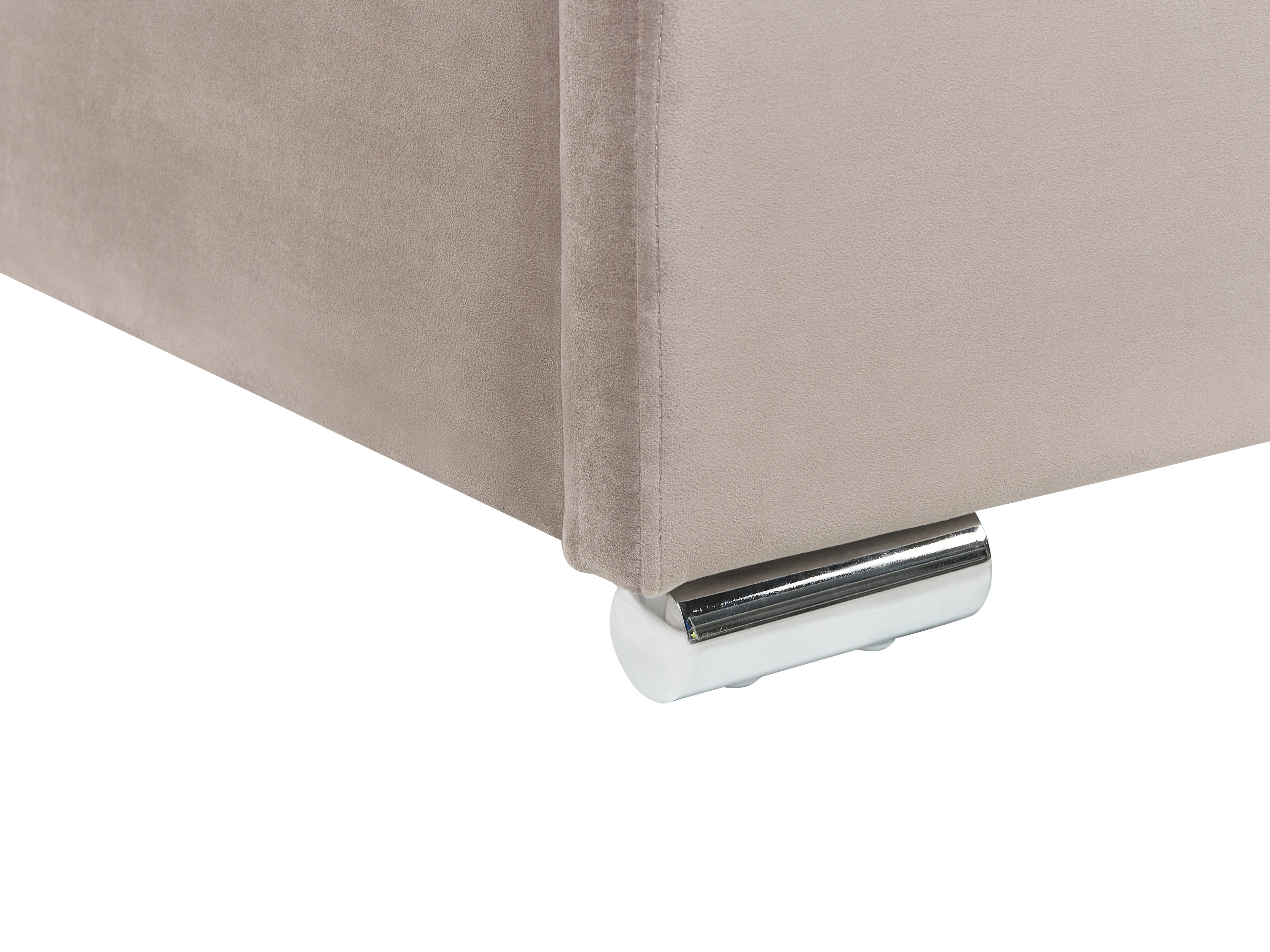 Bed met opbergruimte Fluweel ROUEN 180 x 200 cm Taupe