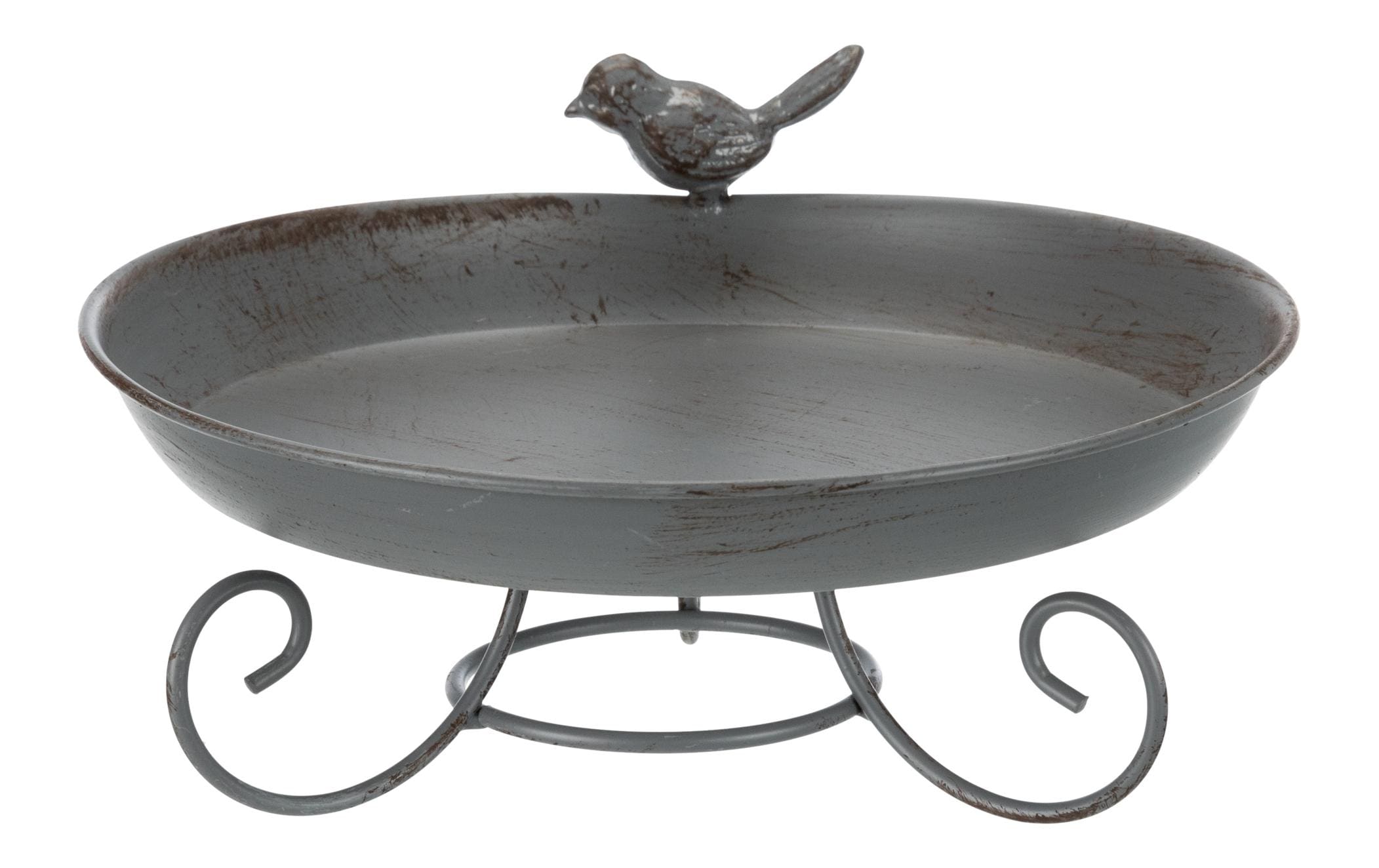 Vogeltränke zum Hinstellen, 800 ml, ø 22 cm, GrauWasserspender