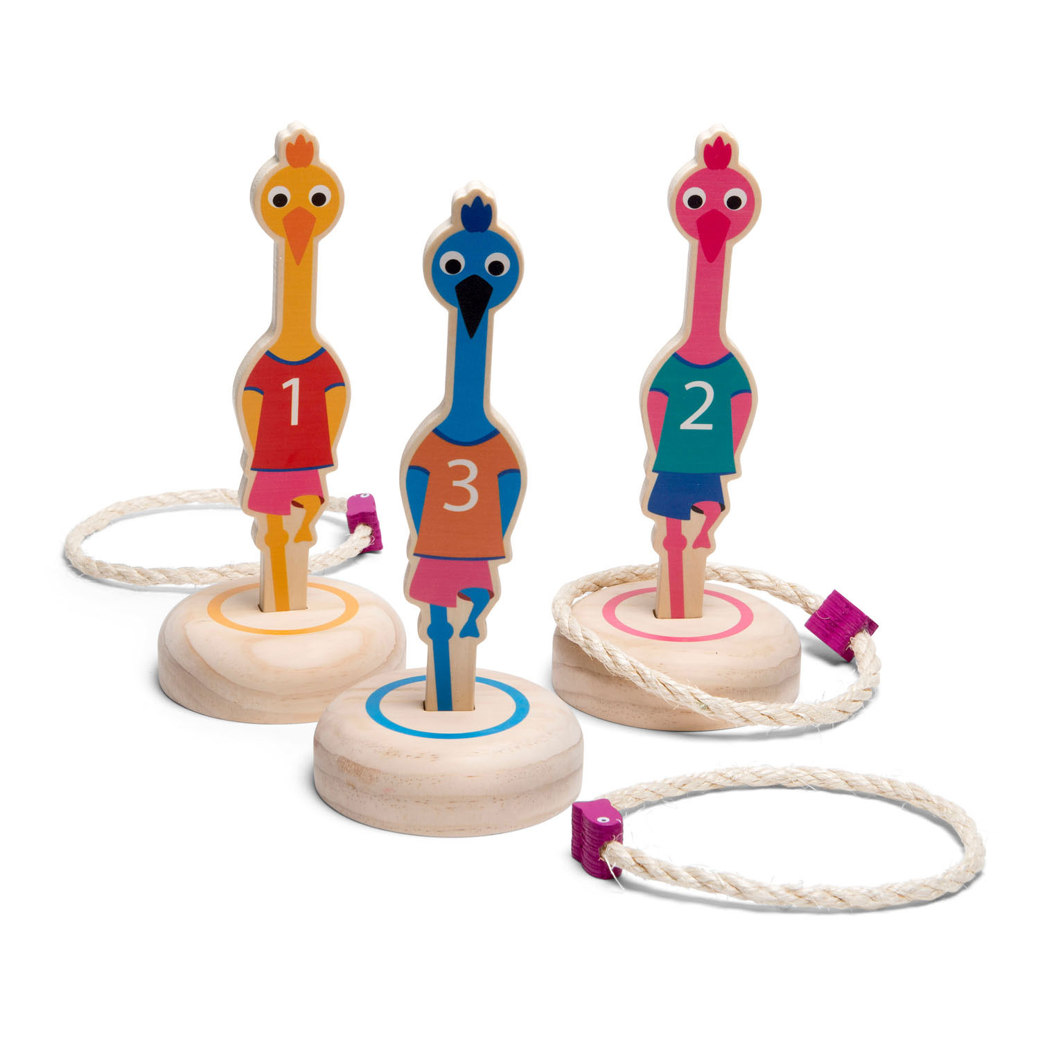 BS Toys Ringwerpen Vogels Hout- Werpspel