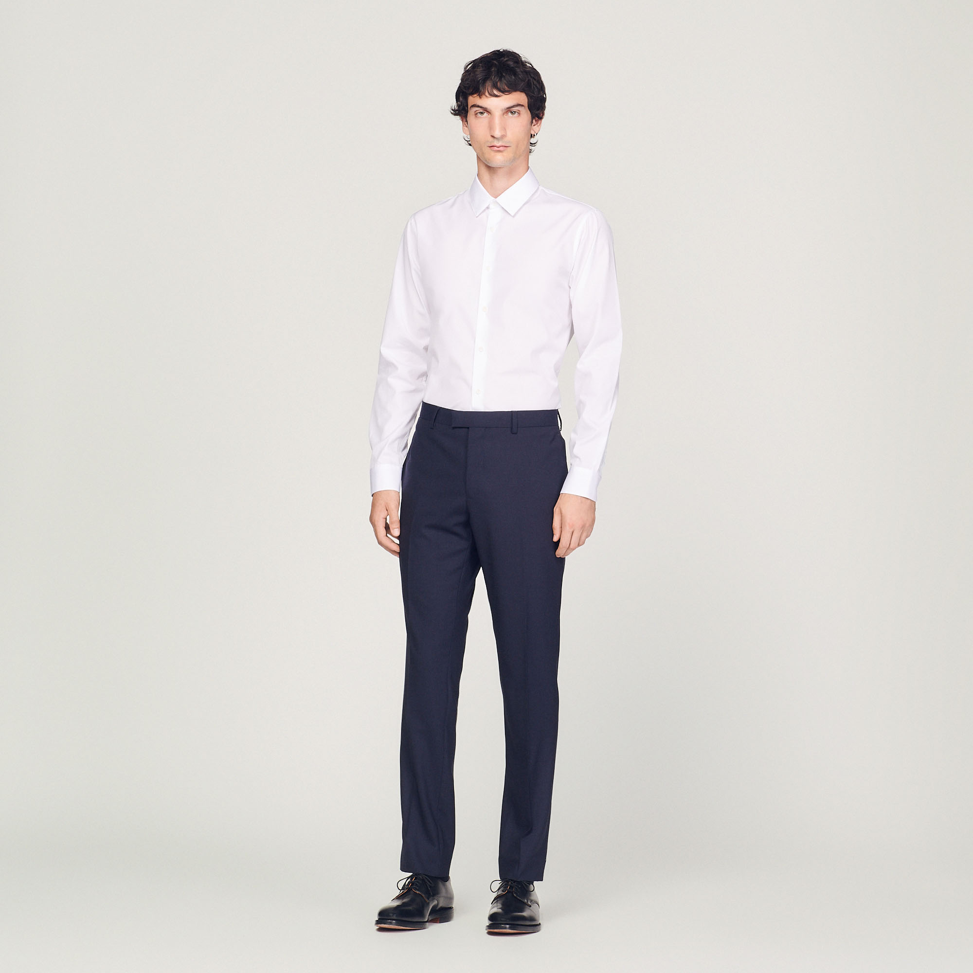 Pantalon de costume classique en laine