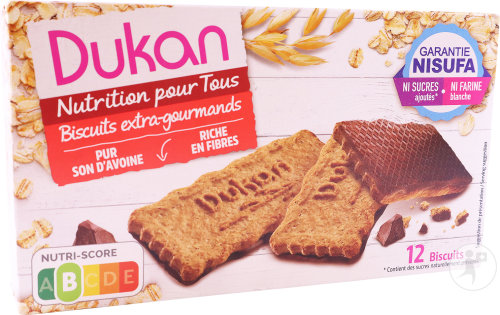 Dukan Biscuits De Son D'Avoine Nappés Chocolat 4x50g
