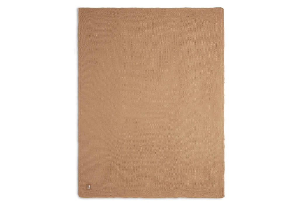 baby ledikantdeken 100x150cm Basic Knit Biscuit/Fleece