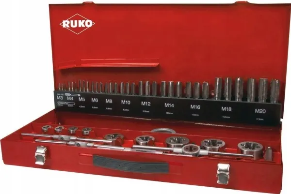 RUKO 245040 Maskine-gevindbor-sæt 54 dele 1 Set