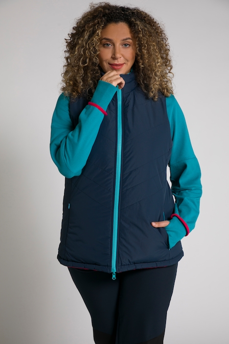 Wendeweste, Farbverlauf/uni, 2-Wege-Zipper, ärmellos
