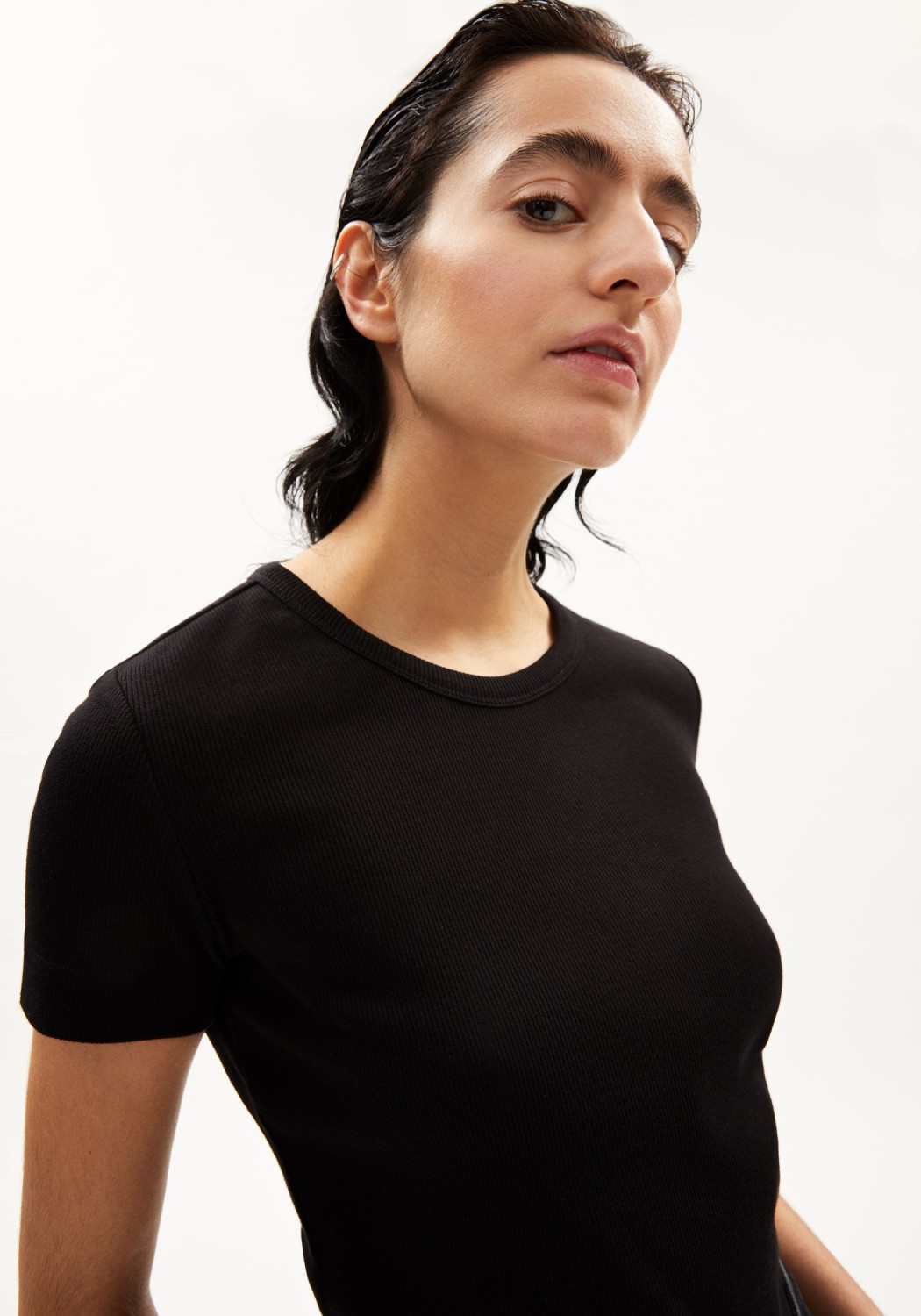Armedangels Ripp-T-Shirt Kardaa Black