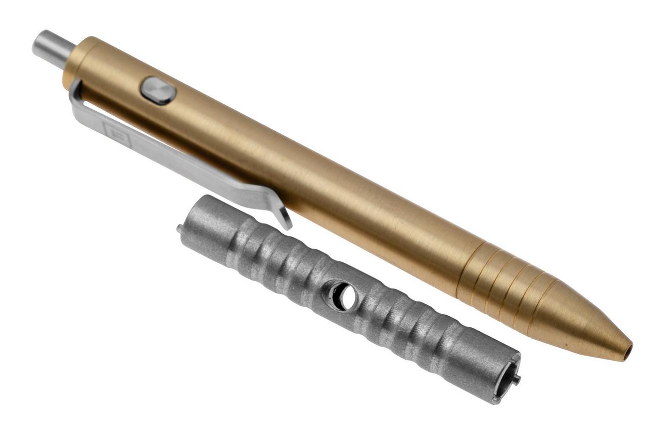 Big Idea Design Mini Dual Side Click Pen MDSC-BS Brass, everyday carry pen