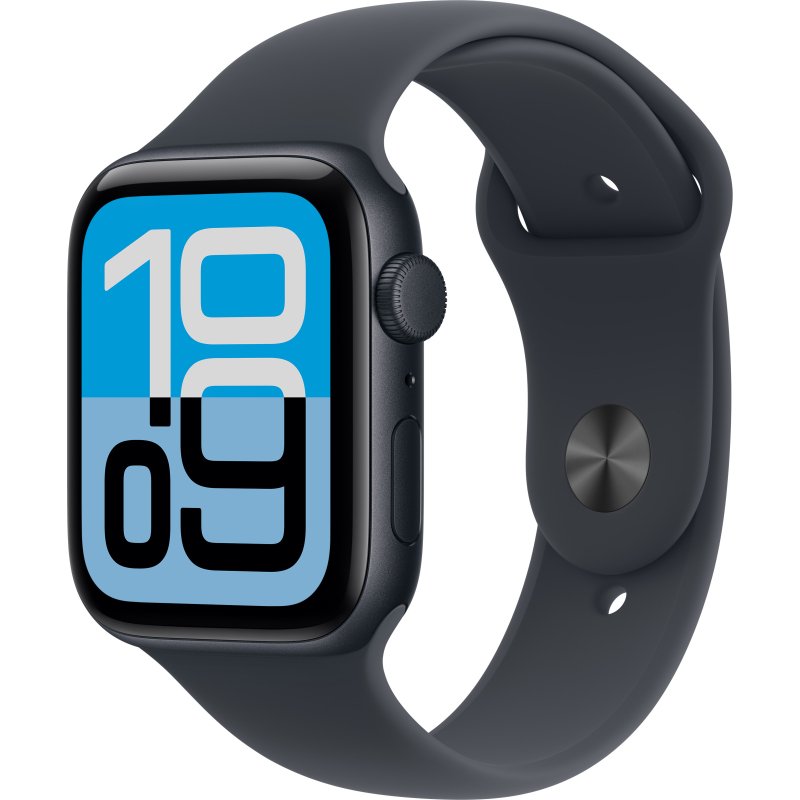 Apple Watch SE (3nd generation) OLED 44 mm Numérique 368 x 448 pixels Écran tactile Noir Wifi GPS (satellite)