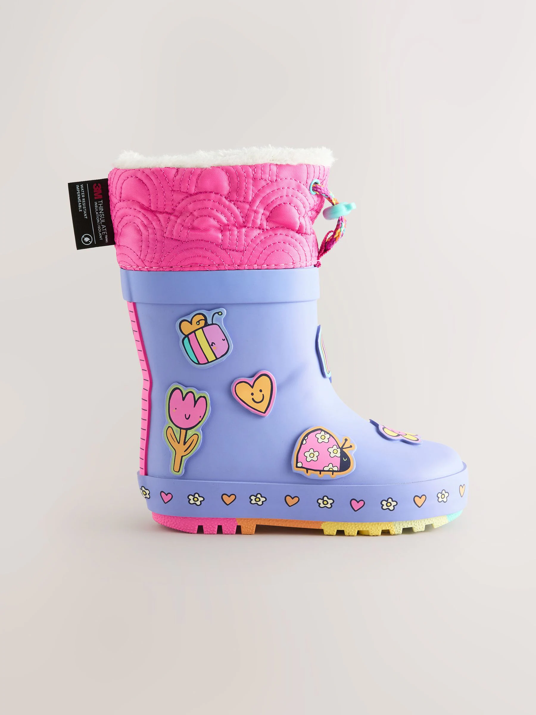 Paars - Character Thinsulate Lined Cuff Wellies