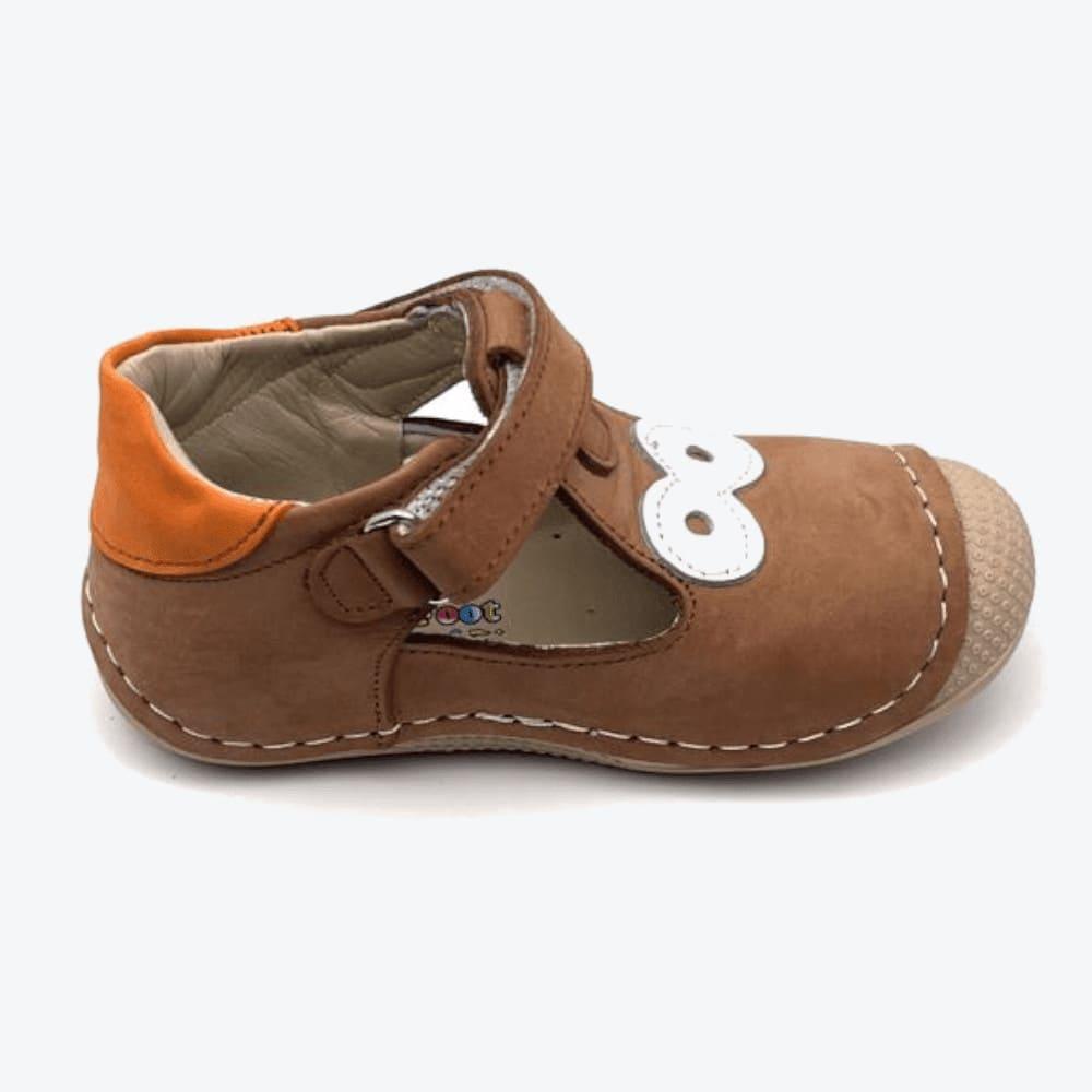 Small Foot Lauflernschuhe - Big Eyes - Braun/Orange