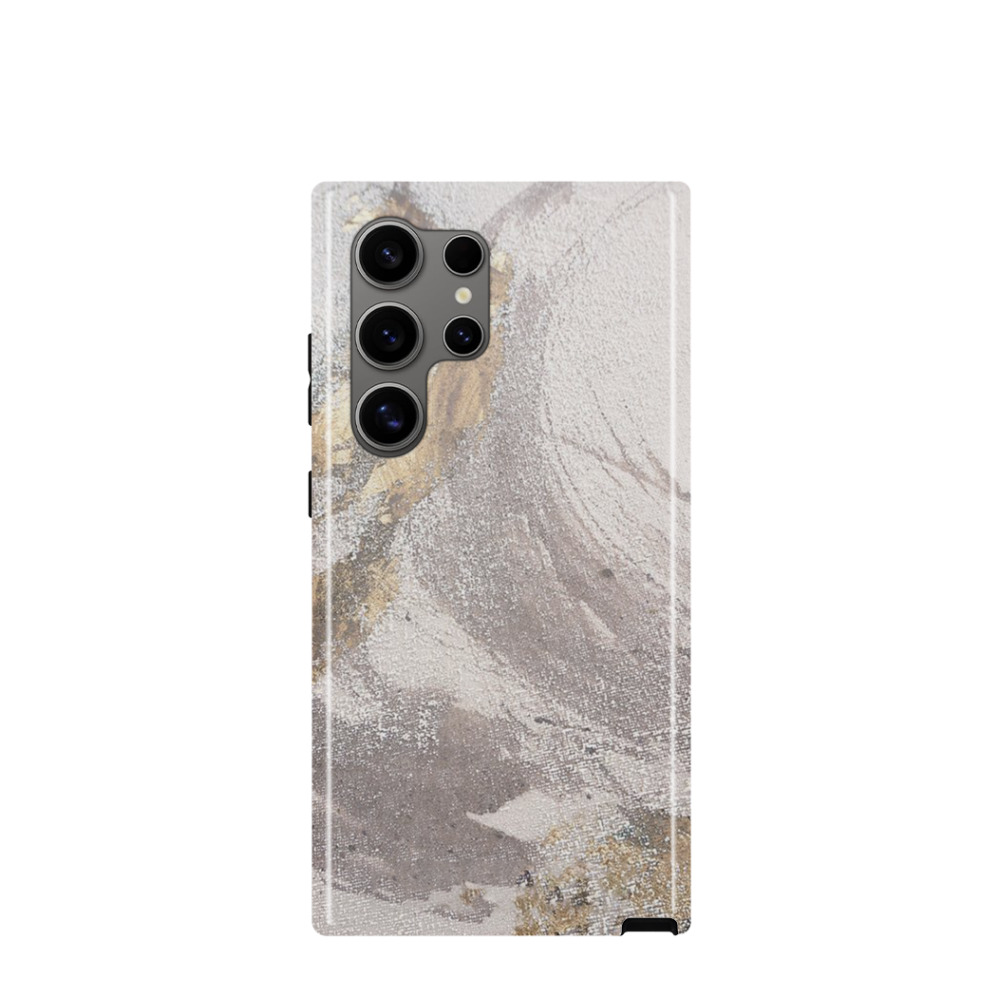Samsung Galaxy S24 Ultra Hybrid (Kunststoff / Gummi) Hülle Natürlicher Glanz - Gold