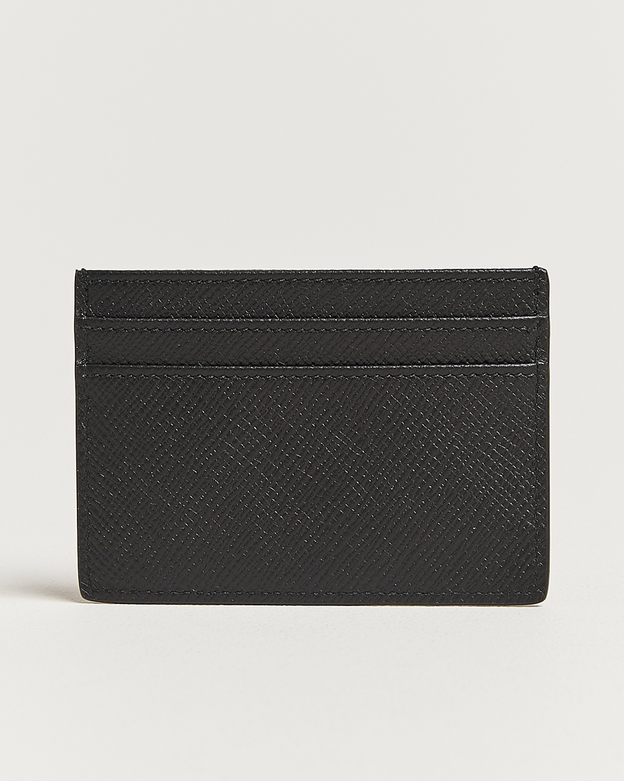 Smythson Panama Flat Cardholder  Black