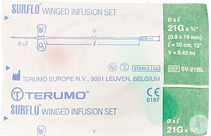 Terumo Microperfuseur À Ailettes 21g Vert 1 Pièce