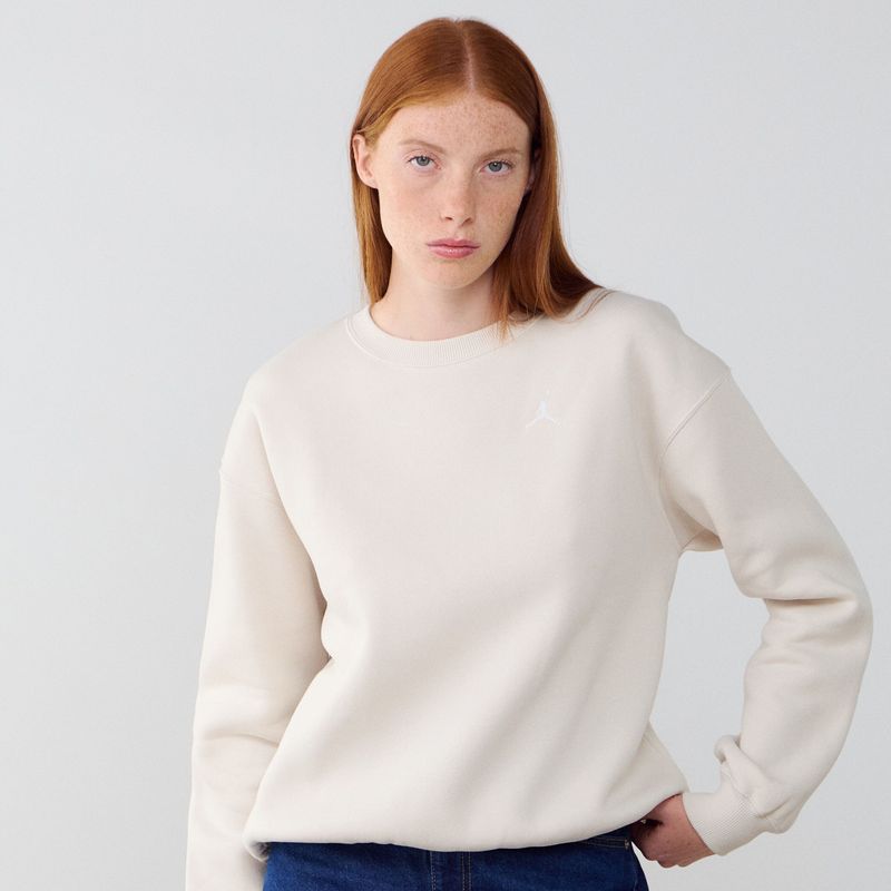 Jordan Sweat Crew Brooklyn  Beige/wit  Dames