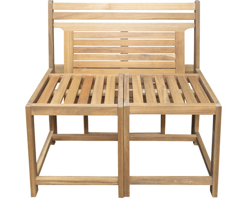 Balkonset Multifunctionele set Garden Place Amber 2-zits bestaande uit 2 krukken, geolied acacia