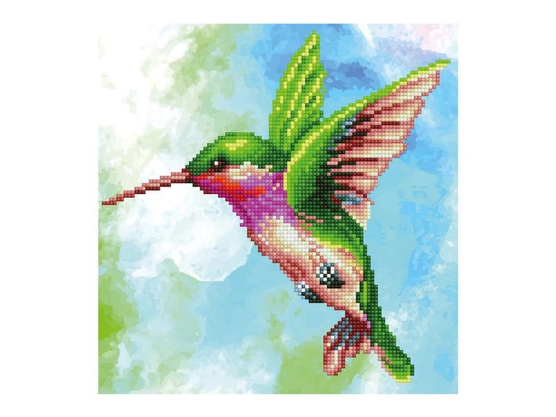 Diamond Dotz Bastelset Diamond Painting Kolibri DIY-Kunstwerk