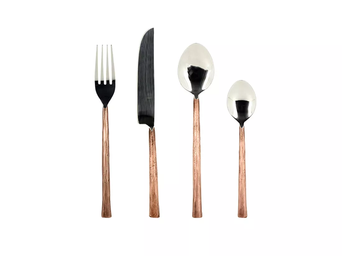 Ogo Living - Lot 6 Cuilleres De Table Khos En Acier Inoxydable Cuivre