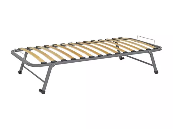 Pack lit gigogne avec matelas 90x190 cm bois massif blanc LEO