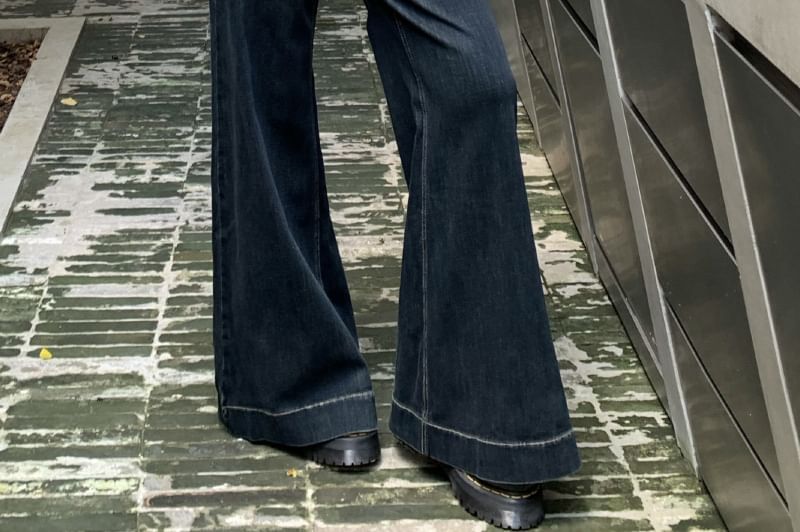 ANORA - High Rise Washed Wide Leg Jeans