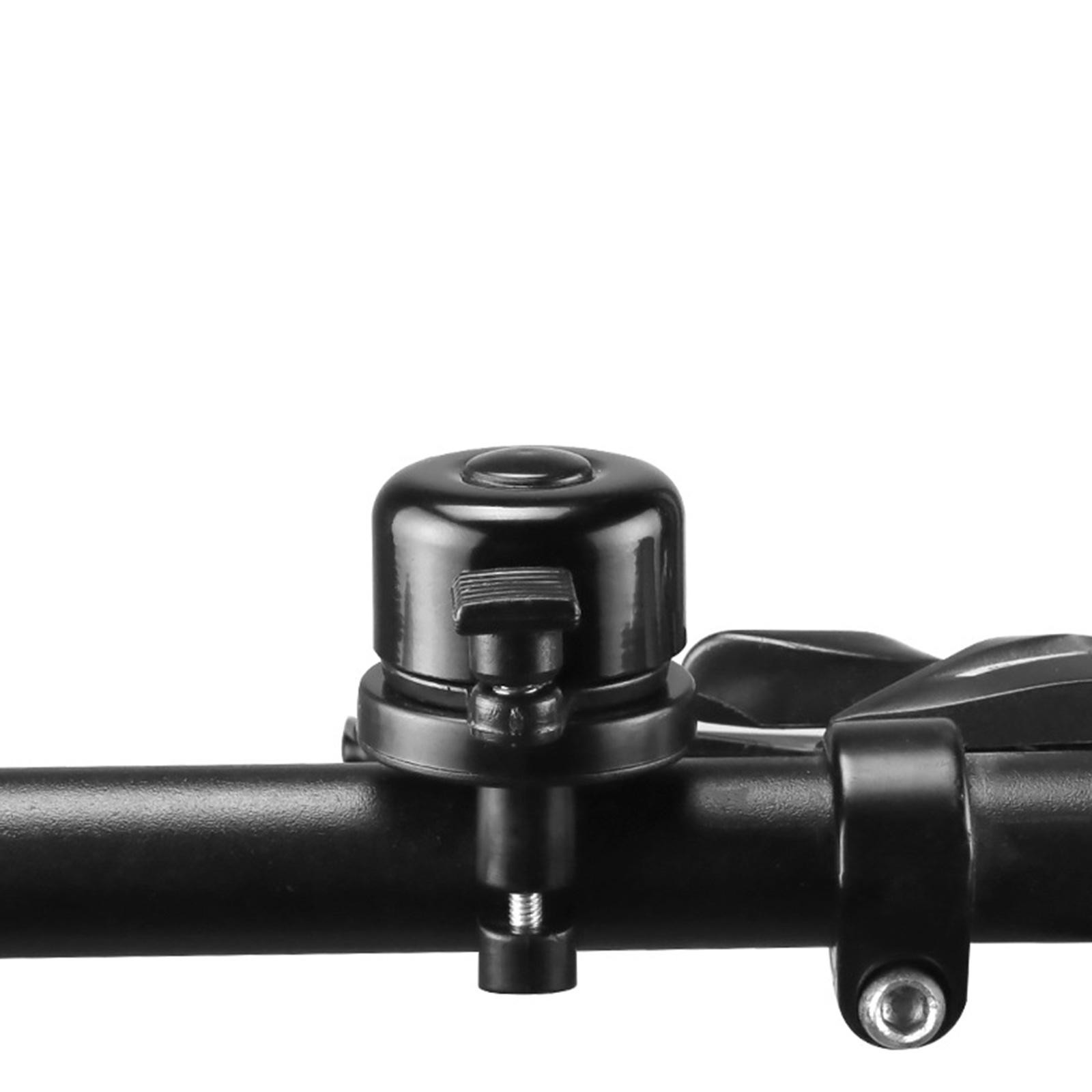Universal Velo Glocke Klassische Fahrrad Klingel Gravel Bike Bikepacking Schelle mit Apple AirTag Halter - Schwarz