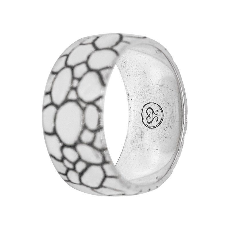 Bague Homme Argent écaille Moderne