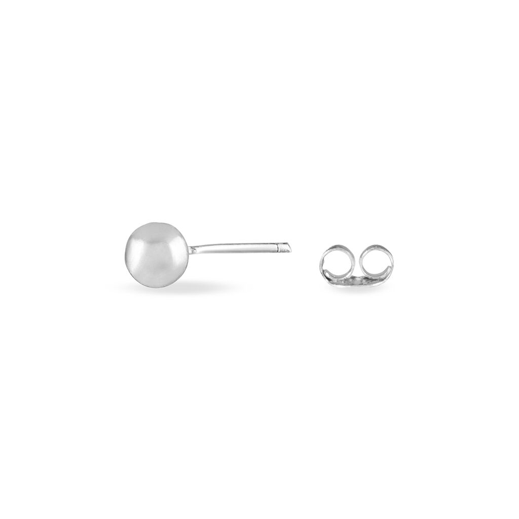 Boucles D'oreilles Puces Virgie Argent Blanc