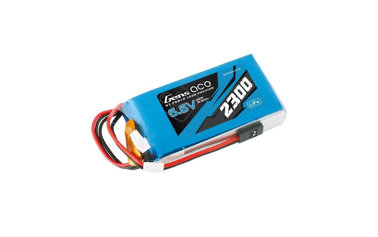 RC-Akku LiFe 2300 mAh 6.6 V2S Li-Fe Senderakku, passend zu Futaba 18SZ, 14SG, 10J, T8J