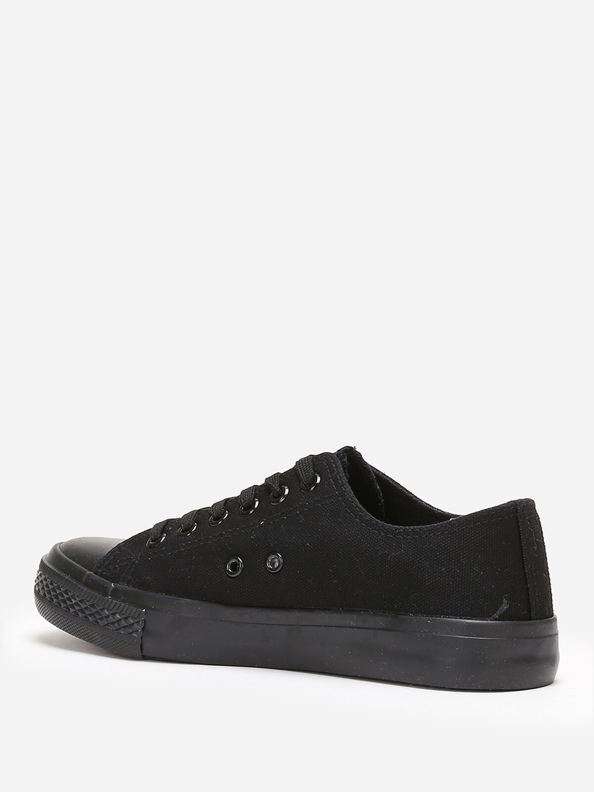 Tennis basses en toile- Noir