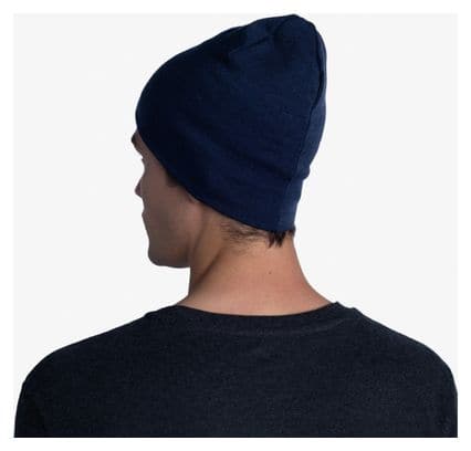 Bonnet Unisexe Buff Midweight Merino Bleu Foncé