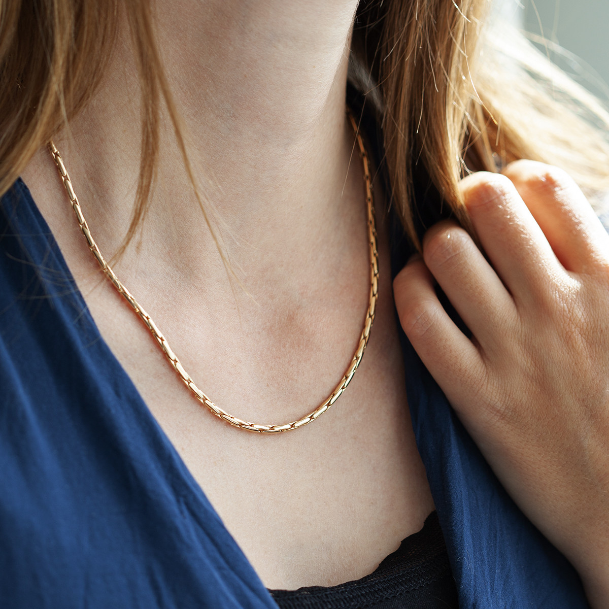 Collier plaqué or 45 cm