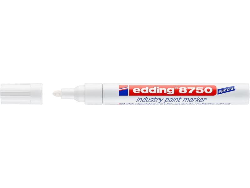 edding Lackmarker Industrie 8750 Weiss, 1 Stück Lackmarker Industrie 8750