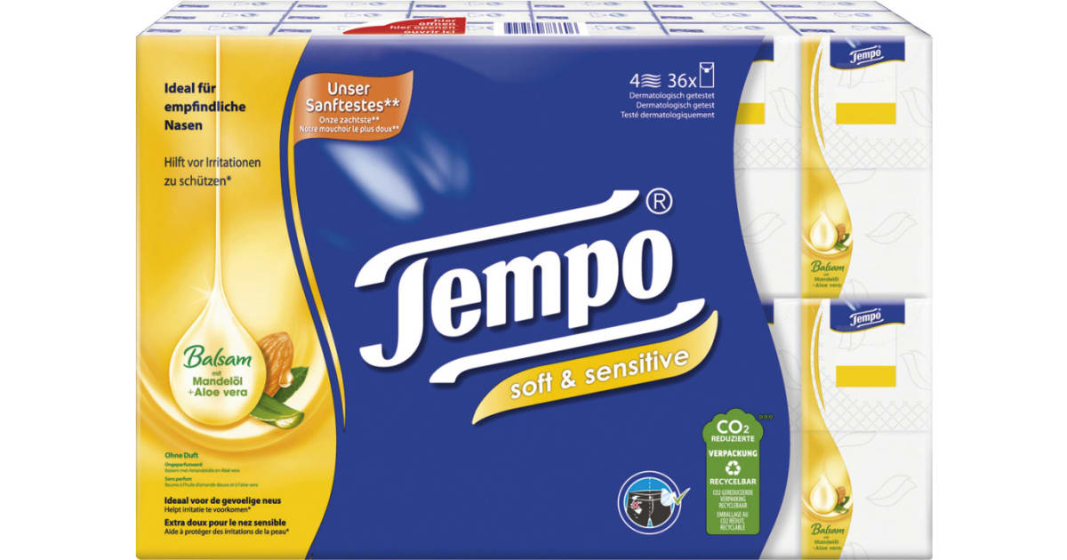 TEMPO Taschentücher Plus 36x 9 Stück 4-lagig