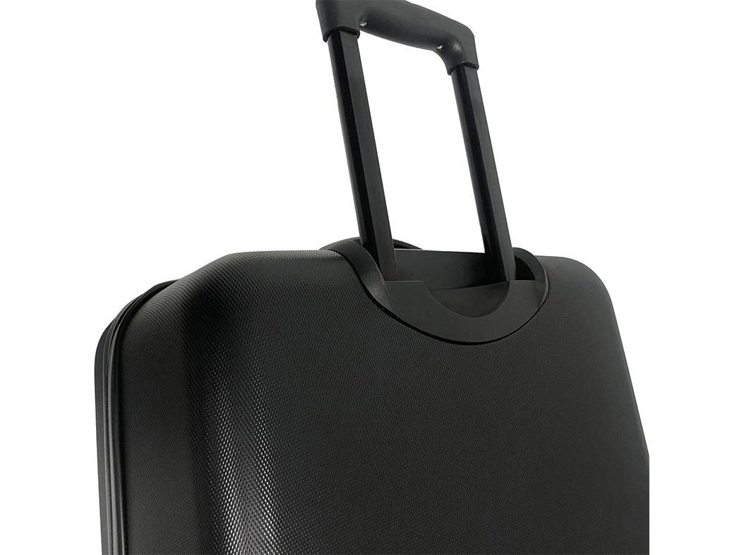 MALA DE CABINE RÍGIDA POLEGAR PRETO 2 RODAS 49CM