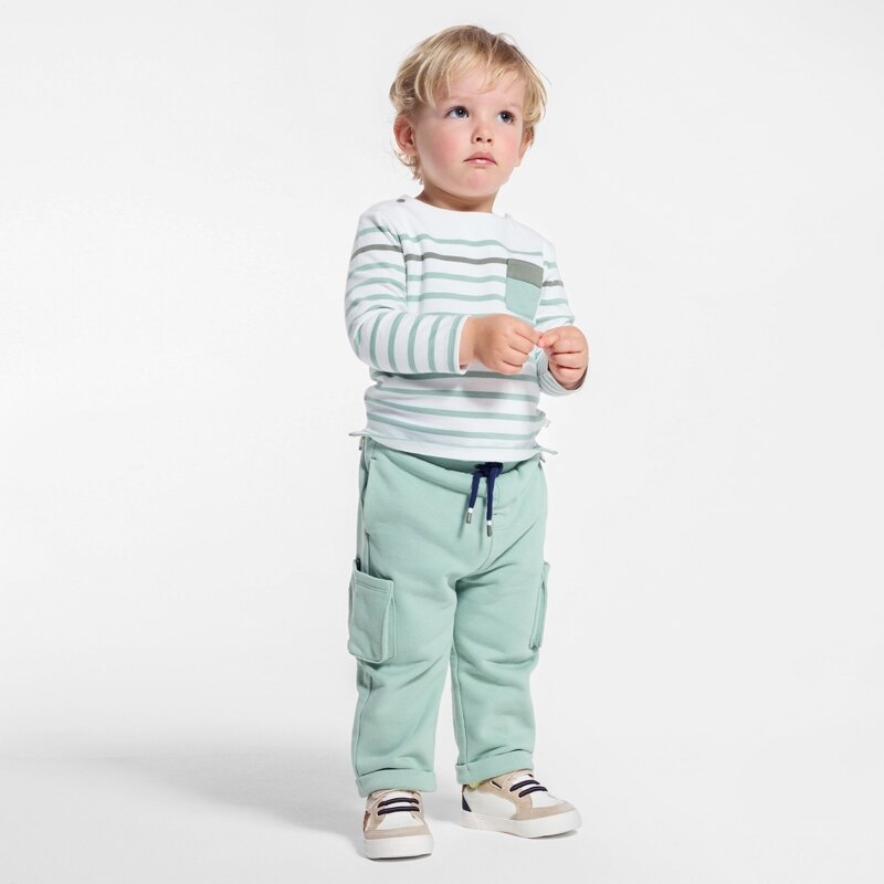 Pantalon en molleton à poches vert bébé garçon Vert