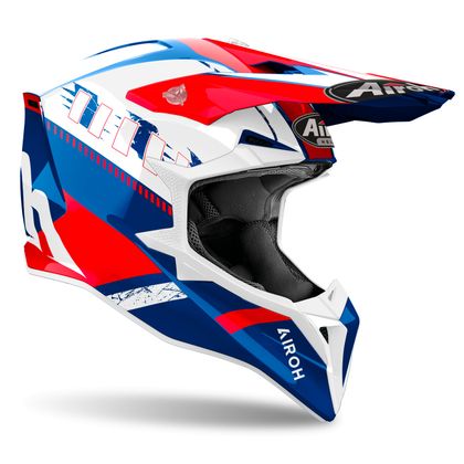 Casque cross Airoh WRAAAP - FEEL 2024 - Bleu / Rouge