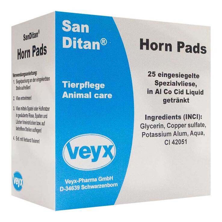 Sanditan Horn Pads für Huf und Klaue vet. (für Tiere), 25 St