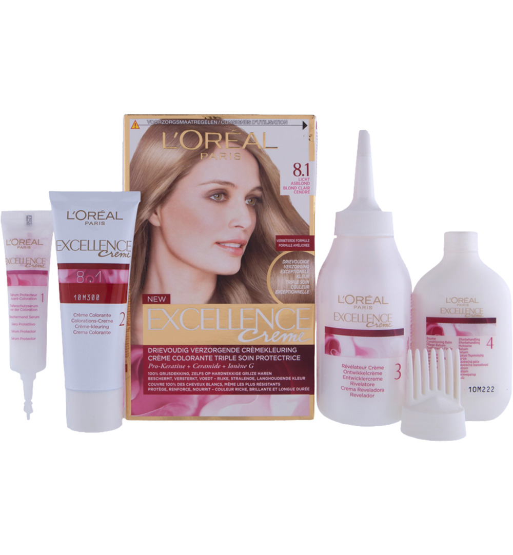 L’Oréal Excellence 8.1000mlicht Asblond (1 set)