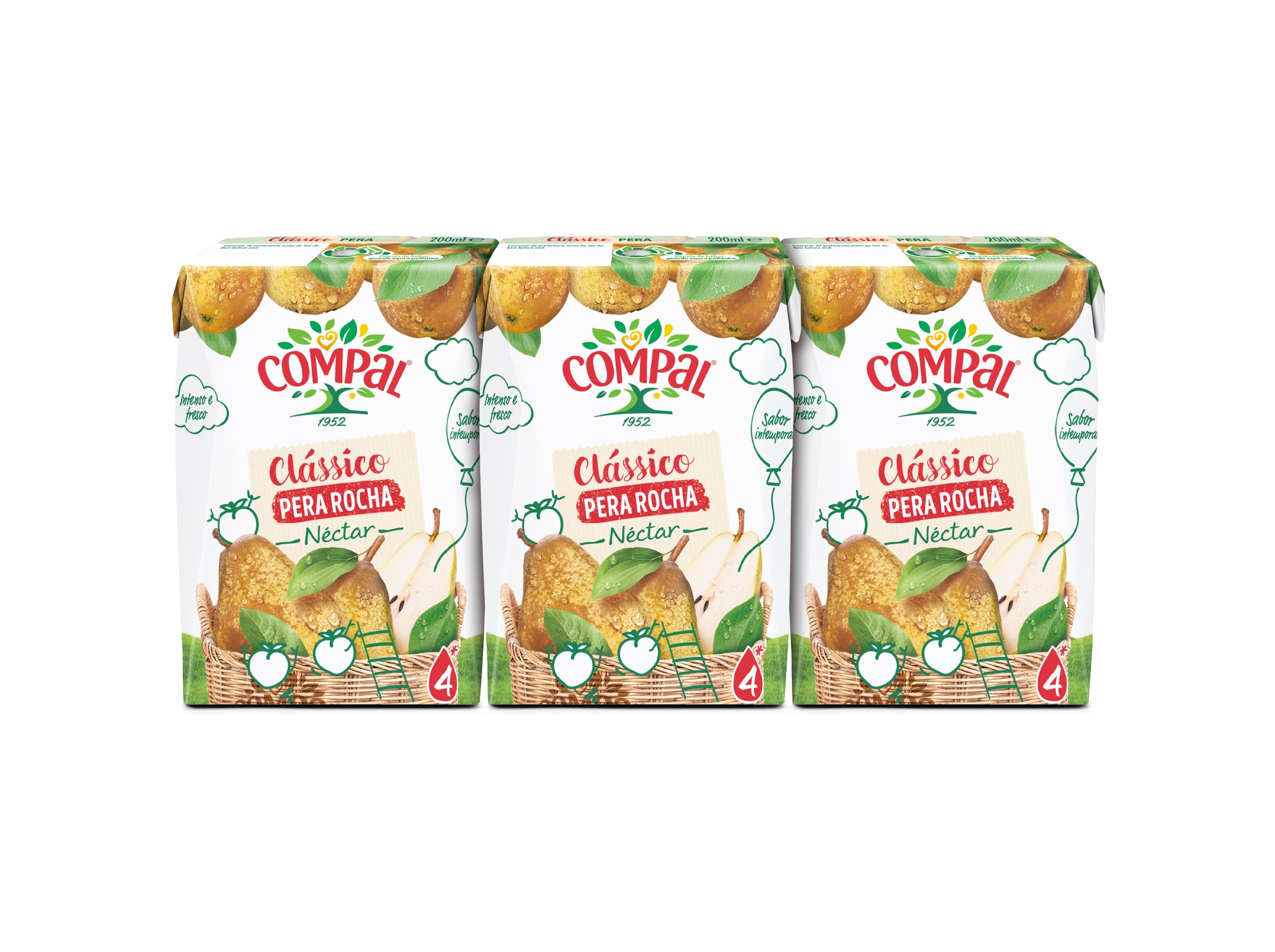 NÉCTAR COMPAL CLÁSSICO PERA ROCHA 3X0.20L